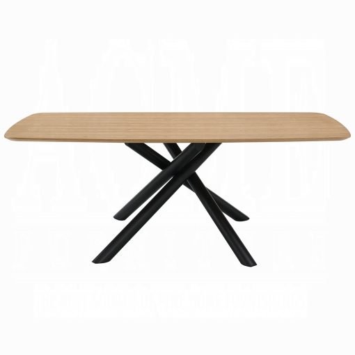 Acme Lawton Natural & Black Dining Table - Image 3