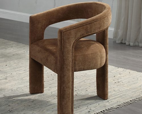Acme Leonardo Brown Linen Arm Chair - Set of 2