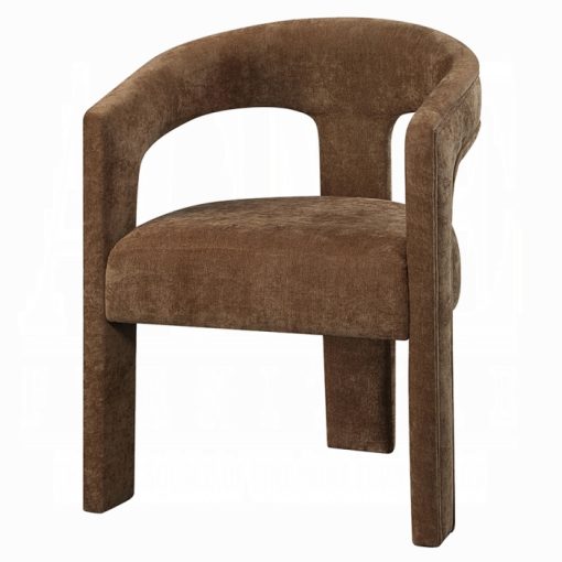 Acme Leonardo Brown Linen Arm Chair - Set of 2 - Image 2
