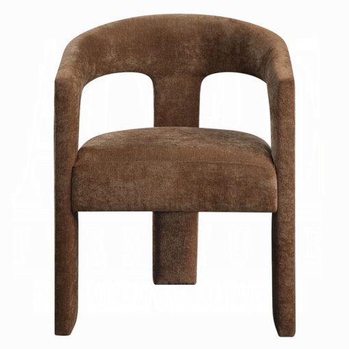 Acme Leonardo Brown Linen Arm Chair - Set of 2 - Image 3