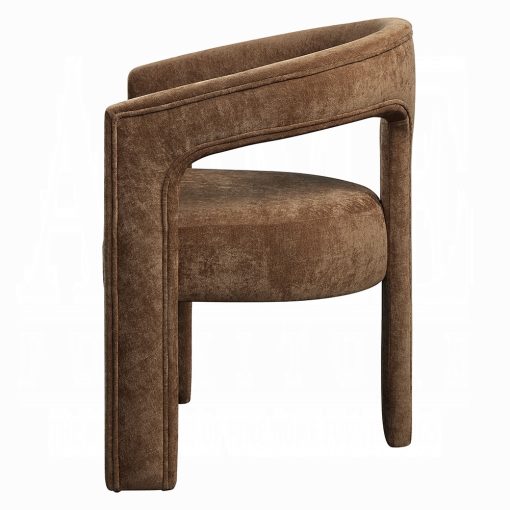 Acme Leonardo Brown Linen Arm Chair - Set of 2 - Image 4