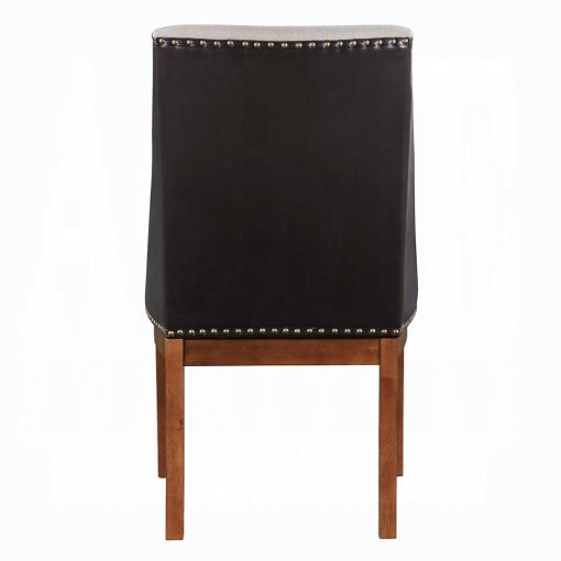 Acme Gilsea Fabric, Brown Synthetic Leather & Brown Side Chair - Set of 2 - Image 5