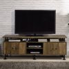 Acme Ensata II Rustic Oak & Black TV Stand