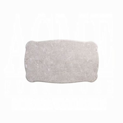 Acme Elozzol Natural Marble Top & Antique Bronze Coffee Table - Image 4