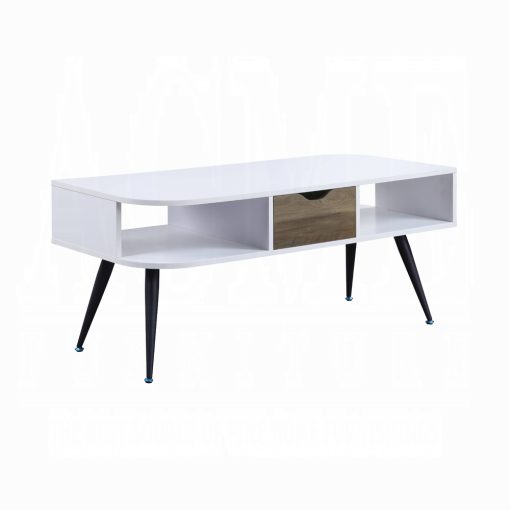 Acme Halima White & Black Coffee Table - Image 2