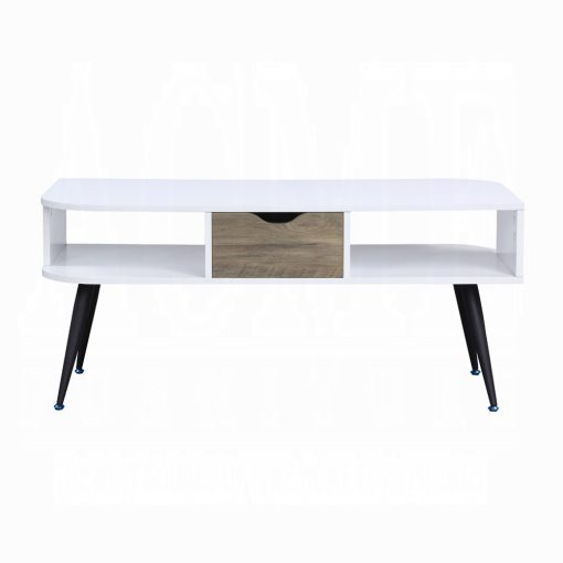 Acme Halima White & Black Coffee Table - Image 3