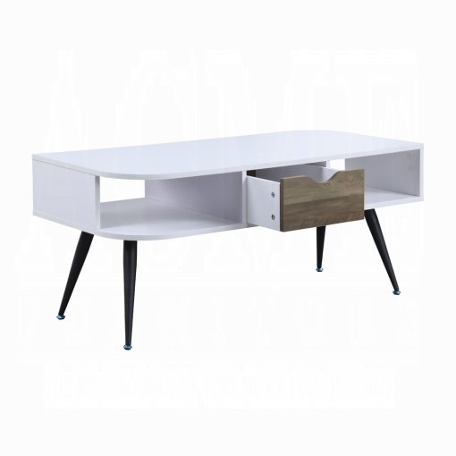 Acme Halima White & Black Coffee Table - Image 5