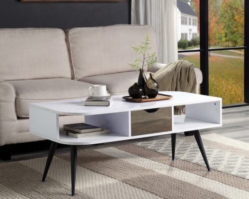 Acme Halima White & Black Coffee Table
