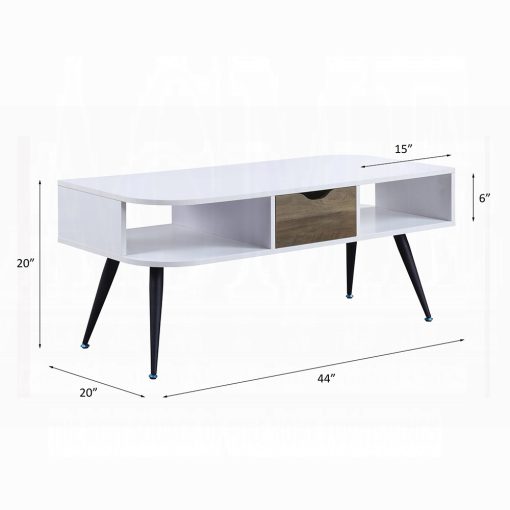 Acme Halima White & Black Coffee Table - Image 7