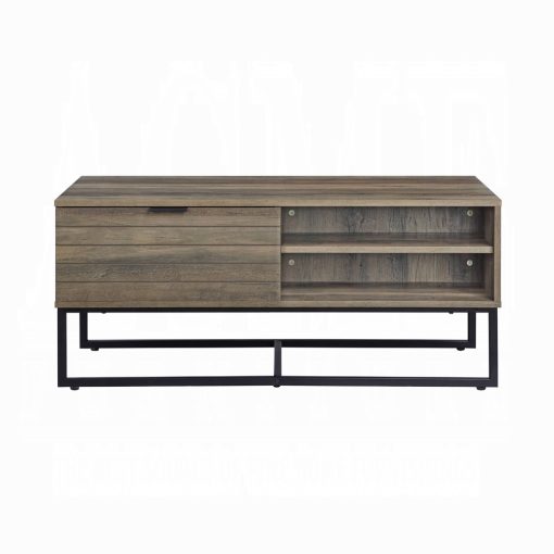 Acme Homare Rustic Oak & Black Coffee Table - Image 3