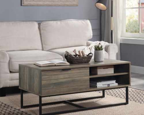 Acme Homare Rustic Oak & Black Coffee Table