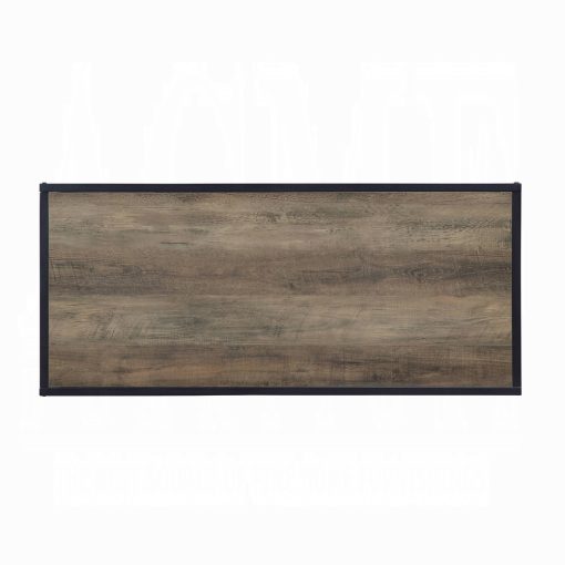 Acme Idella Rustic Oak & Black Coffee Table - Image 4
