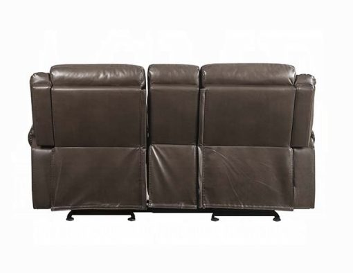 Acme Lydia Brown Leather Aire Motion Loveseat w/USB Port & Console - Image 5