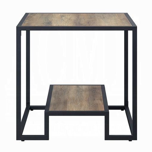 Acme Idella Rustic Oak & Black End Table - Image 3