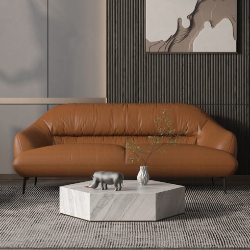 Acme Leonia Saddle Tan Top Grain Leather Sofa