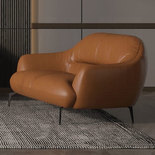 Acme Leonia Saddle Tan Top Grain Leather Loveseat