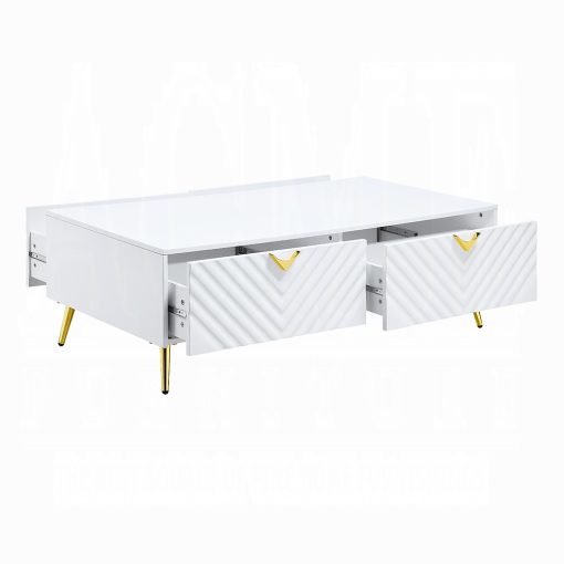 Acme Gaines White High Gloss Coffee Table - Image 4