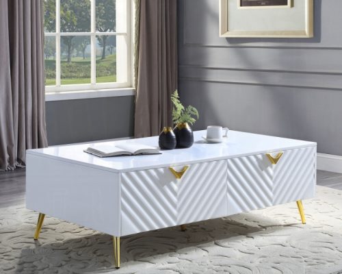 Acme Gaines White High Gloss Coffee Table