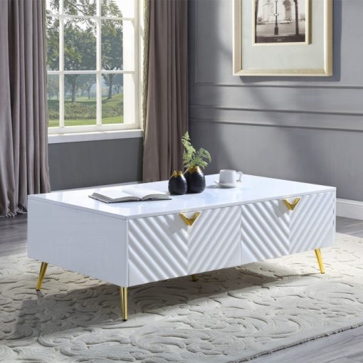 Acme Gaines White High Gloss Coffee Table