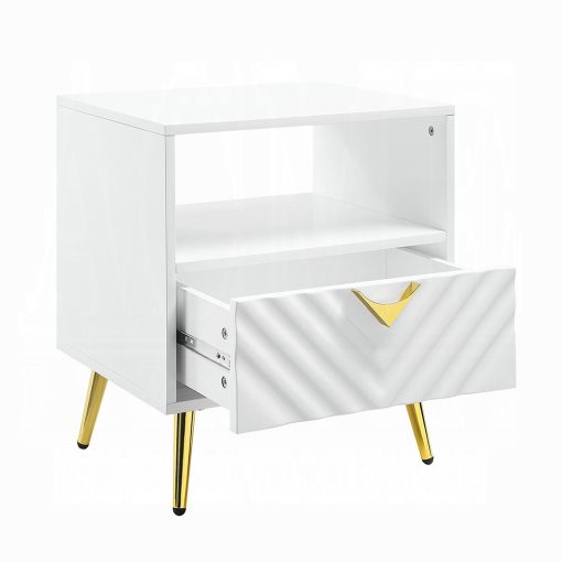 Acme Gaines White High Gloss End Table - Image 4