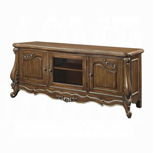 Acme Latisha Antique Oak TV Stand - Image 2