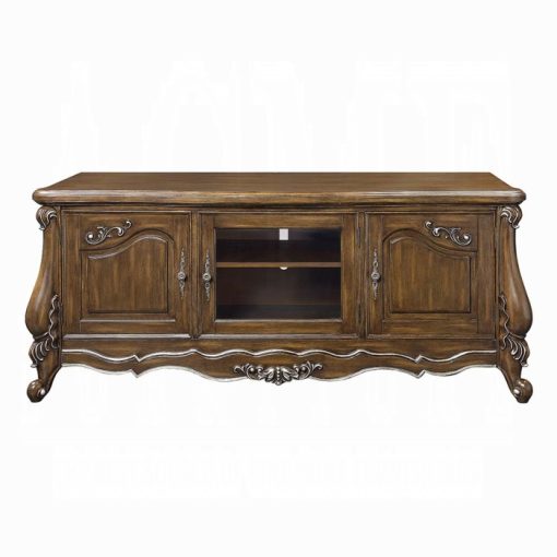 Acme Latisha Antique Oak TV Stand - Image 3