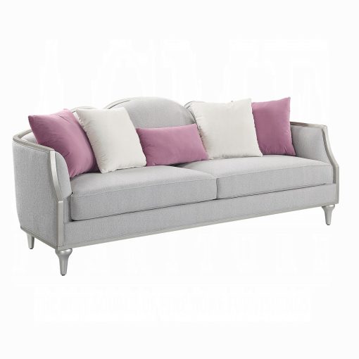 Acme Kasa Beige Linen Sofa w/5 Pillows - Image 2