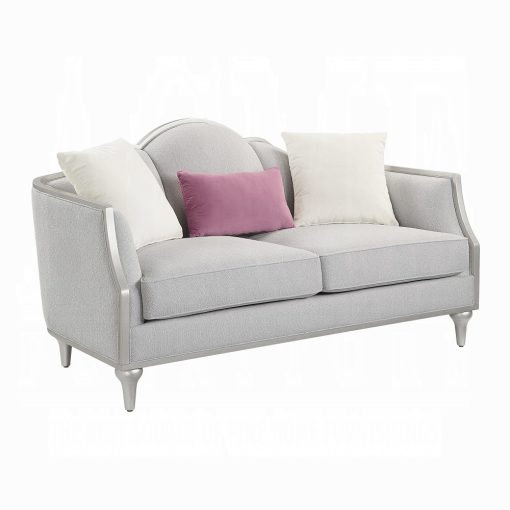 Acme Kasa Beige Linen Loveseat w/3 Pillows - Image 2