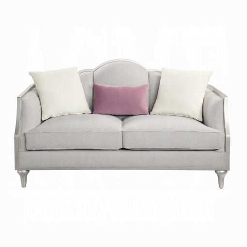 Acme Kasa Beige Linen Loveseat w/3 Pillows - Image 3