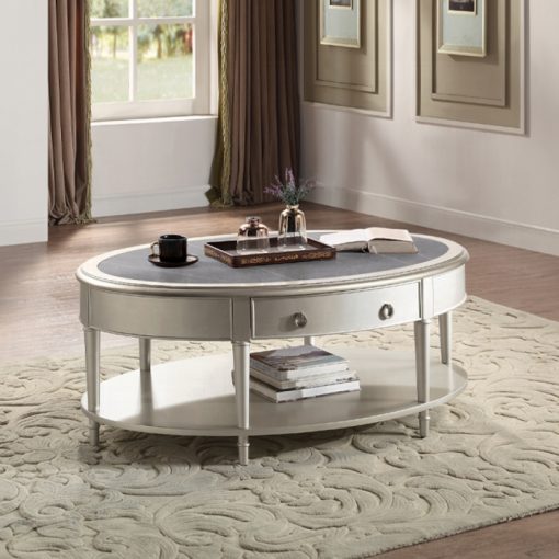 Acme Kasa Sintered Stone & Champagne Coffee Table