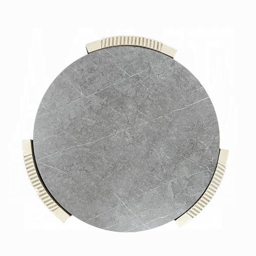 Acme Kasa Sintered Stone & Champagne End Table - Image 4