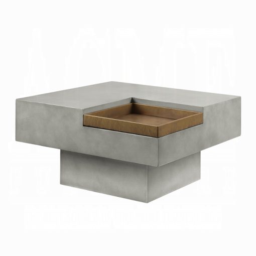 Acme Kailano Weathered Gray Coffee Table - Image 2