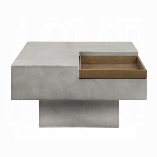 Acme Kailano Weathered Gray Coffee Table - Image 3