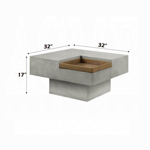 Acme Kailano Weathered Gray Coffee Table - Image 5