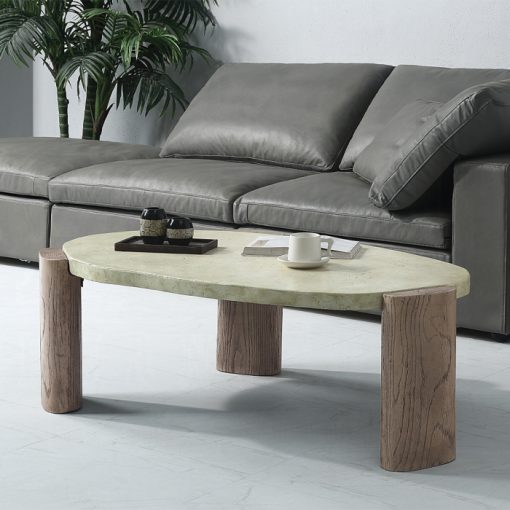 Acme Jacinda Off White & Oak Coffee Table