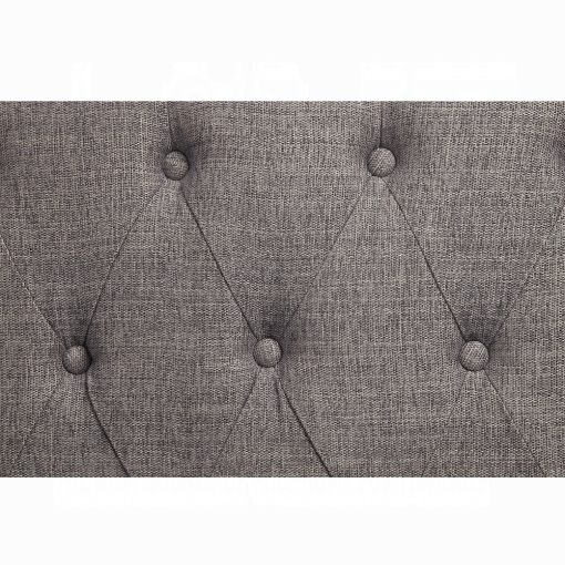 Acme Florian Gray Fabric & Antique White Chair - Image 6
