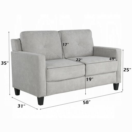 Acme Horatio Chenille Loveseat - Image 19