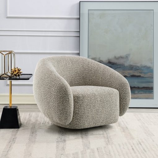 Acme Isabel 2 Tone Brown Boucle Chair with Swivel