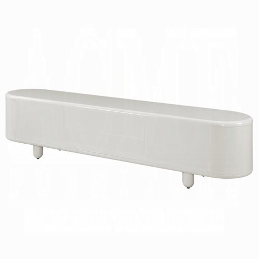 Acme Keely White High Gloss TV Stand - Image 2