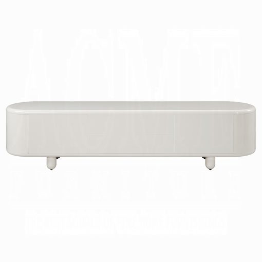 Acme Keely White High Gloss TV Stand - Image 3