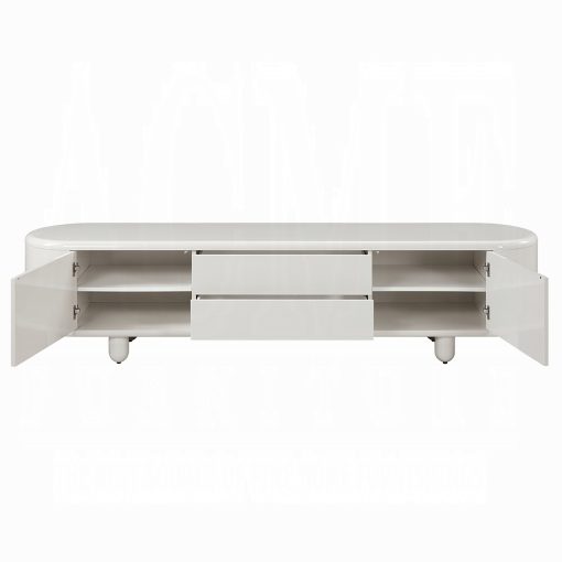 Acme Keely White High Gloss TV Stand - Image 5