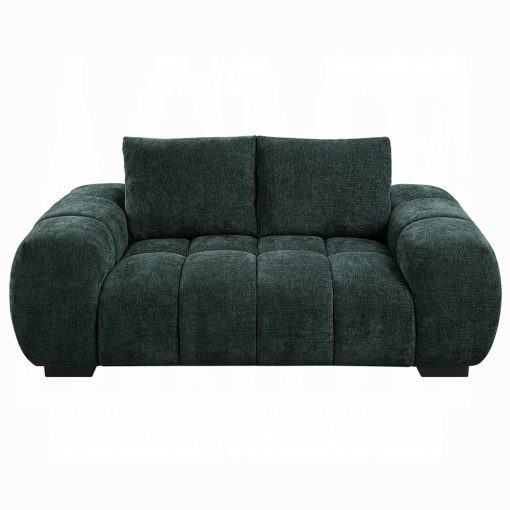 Acme Ferrand Green Chenille Loveseat - Image 3