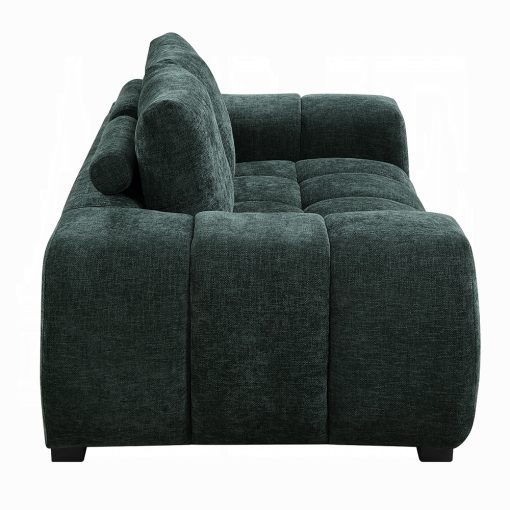 Acme Ferrand Green Chenille Loveseat - Image 4