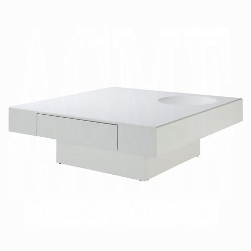 Acme Khaim White High Gloss Coffee Table - Image 2