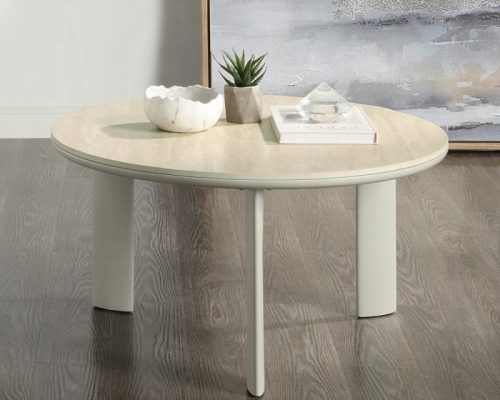 Acme Ingram Ceramic Top & Light Gray Coffee Table