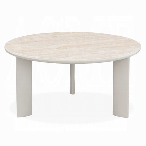 Acme Ingram Ceramic Top & Light Gray Coffee Table - Image 3