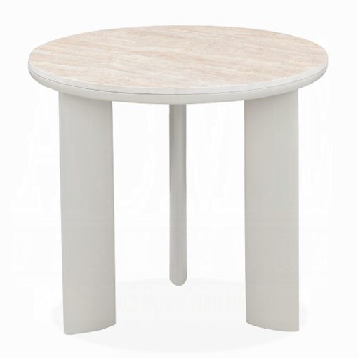 Acme Ingram Ceramic Top & Light Gray End Table - Image 3