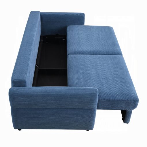 Acme Haran Sofa with Sleeper, Storage & 2 Pillows - Image 2