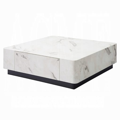 Acme Fritzy Engineered Stone Square Coffee Table - Image 2