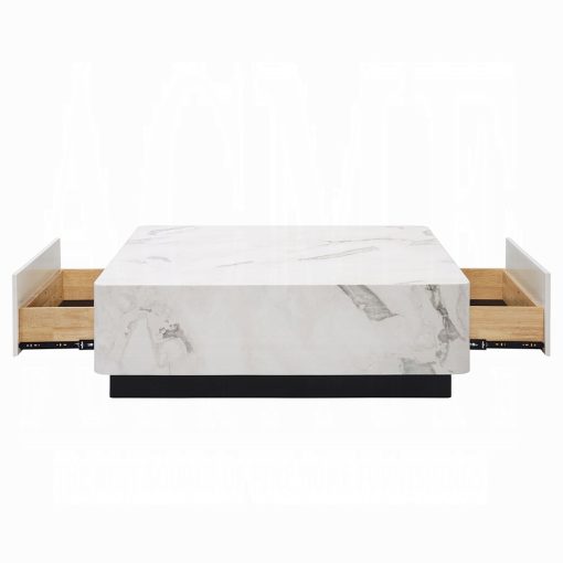 Acme Fritzy Engineered Stone Square Coffee Table - Image 6
